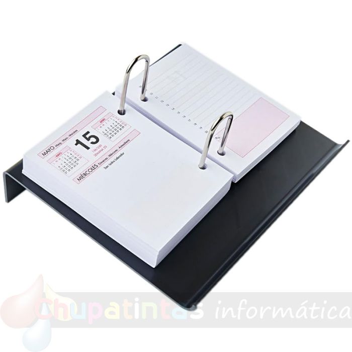 Dohe Portacalendario de Mesa - Para Bloque Bufete - Fabricado en Plástico - Color Negro-3
