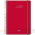 Dohe Denver Agenda Anual - Día Página - Cierre con Goma Elástica - Tamaño 15x21cm - Color Rojo-1