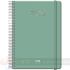 Dohe Denver Agenda Anual - Día Página - Cierre con Goma Elástica - Tamaño 15x21cm - Color Verde-1