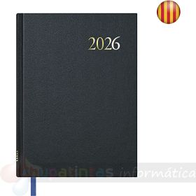 Dohe Segovia Agenda Anual Catalán - Semana Vista - Tamaño 14x20cm - Color Negro-1