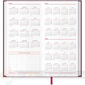 Dohe Dietario Anual Dos Tercios - Dia Pág. - Fabricado en Geltex - 14.5x31cm - Colores Surtidos Aleatorios - Calendario