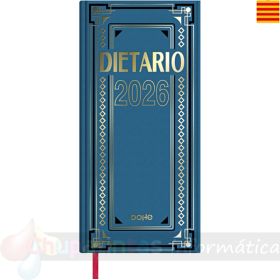 Dohe Dietario Anual Dos Tercios en Catalan - Dia Pagina - Fabricado en Geltex con Carton Contracolado - Tamaño 14.5x31cm - Colores Surtidos Aleatorios