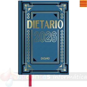 Dohe Dietario Anual Cuarto en Catalan - Dia Pagina - Fabricado en Geltex con Carton Contracolado - Tamaño 15x21cm - Colores Surtidos Aleatorios