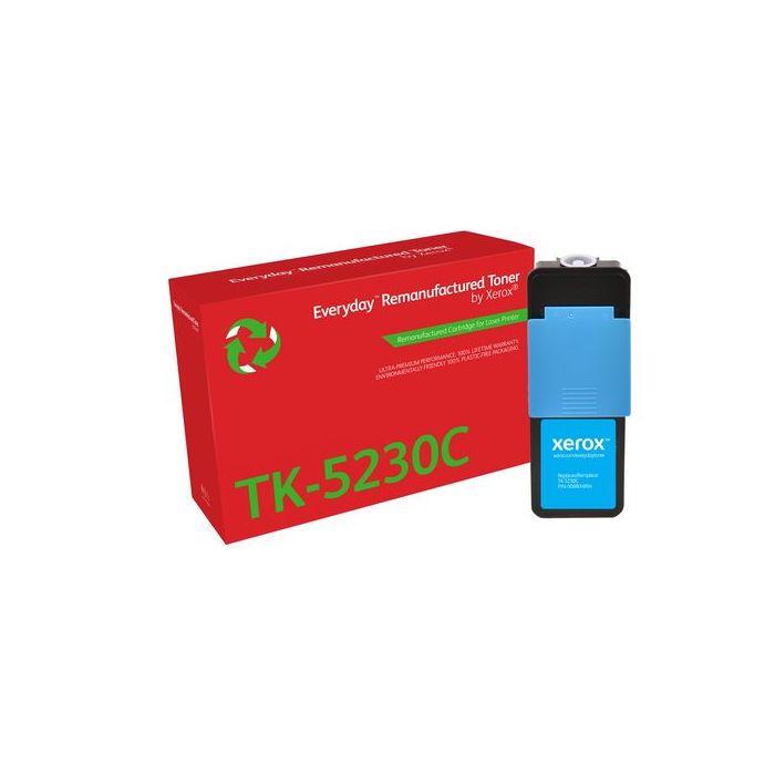 Xerox Everyday Kyocera TK5220/TK5230 Cyan Cartucho de Toner Remanufacturado - Reemplaza 1T02R9CNL1/1T02R9CNL0/TK5220C/TK5230C