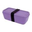 Milan Sunset Fiambrera Rectangular 0.75L - Apta para Microondas, Lavavajillas y Congelador - Libre de BPA - Divisor Interior Movil - Medidas 20x10x7,5cm - Color Lila