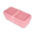 Milan Coleccion 460 Fiambrera Rectangular 0.75L - Apta para Microondas, Lavavajillas y Congelador - Libre de BPA - Divisor Interior Movil - Medidas 20x10x7,5cm - Color Rosa