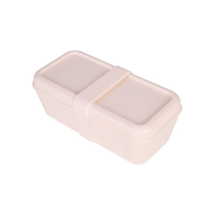 Milan Coleccion 460 Fiambrera Rectangular 0.75L - Apta para Microondas, Lavavajillas y Congelador - Libre de BPA - Divisor Interior Movil - Medidas 20x10x7,5cm - Color Beige