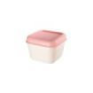 Milan Coleccion 430 Fiambrera Cuadrada 0.33L - Apta para Microondas, Lavavajillas y Congelador - Libre de BPA - Medidas 10x10x7,5cm - Color Beige/Rosa