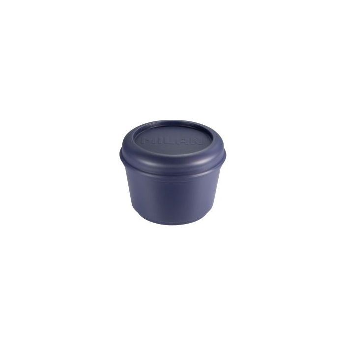 Milan Coleccion 430 Fiambrera Redonda 0.25L - Apta para Microondas, Lavavajillas y Congelador - Libre de BPA - Medidas 10 Ã˜ x 7cm - Color Azul