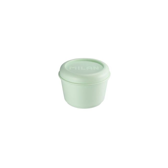 Milan Coleccion 430 Fiambrera Redonda 0.25L - Apta para Microondas, Lavavajillas y Congelador - Libre de BPA - Medidas 10 Ã˜ x 7cm - Color Verde