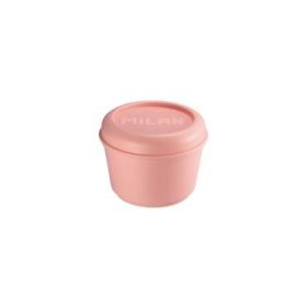 Milan Coleccion 430 Fiambrera Redonda 0.25L - Apta para Microondas, Lavavajillas y Congelador - Libre de BPA - Medidas 10 Ã˜ x 7cm - Color Rosa