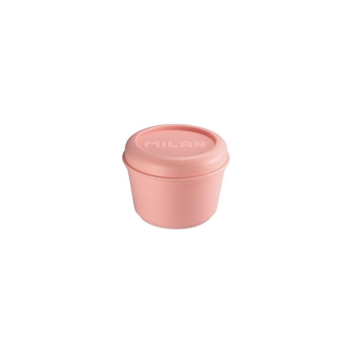 Milan Coleccion 430 Fiambrera Redonda 0.25L - Apta para Microondas, Lavavajillas y Congelador - Libre de BPA - Medidas 10 Ã˜ x 7cm - Color Rosa
