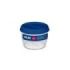 Milan Coleccion Nata 624 Fiambrera Hermetica de Tritan Redonda 0.5L - Apta para Microondas, Lavavajillas y Congelador - Libre de BPA - Medidas 12 Ã˜ x 9,2cm - Color Transparente/Azul