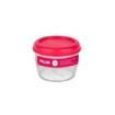 Milan Coleccion Nata 624 Fiambrera Hermetica de Tritan Redonda 0.5L - Apta para Microondas, Lavavajillas y Congelador - Libre de BPA - Medidas 12 Ã˜ x 9,2cm - Color Transparente/Rosa