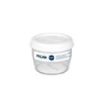 Milan Coleccion Nata 624 Fiambrera Hermetica de Tritan Redonda 0.5L - Apta para Microondas, Lavavajillas y Congelador - Libre de BPA - Medidas 12 Ã˜ x 9,2cm - Color Transparente/Blanco