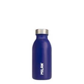 Milan Serie Acid Botella Isotermica 0.35L - Doble Pared de Acero Inoxidable - Liquidos Calientes hasta 12h, Frios hasta 24h - Color Azul