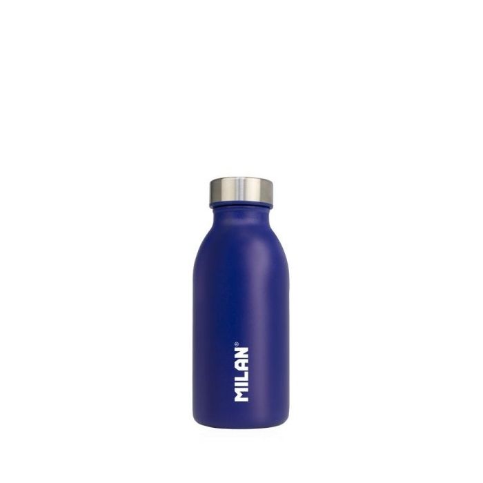 Milan Serie Acid Botella Isotermica 0.35L - Doble Pared de Acero Inoxidable - Liquidos Calientes hasta 12h, Frios hasta 24h - Color Azul