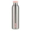 Milan Serie Silver Botella Isotermica 0.59L - Doble Pared de Acero Inoxidable - Liquidos Calientes hasta 12h, Frios hasta 24h - Color Plata/Rosa