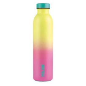 Milan Serie Sunset Botella Isotermica 0.59L - Doble Pared de Acero Inoxidable - Liquidos Calientes hasta 12h, Frios hasta 24h - Color Rosa/Amarillo