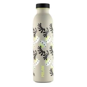 Milan Serie Especial Wallpaper Botella Isotermica 0.59L - Doble Pared de Acero Inoxidable - Liquidos Calientes hasta 12h, Frios hasta 24h - Color Beige