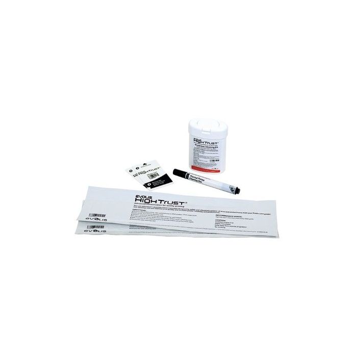 Evolis Kit de Limpieza Avanzado (2 Tarjetas T, 2 Tarjetas Adhesivas, 1 Boligrafo y 60 Toallitas)