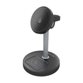 Aisens Cargador Inalambrico 15W - USB-C - Protocolo Qi2 - Moviles, Apple Watch y Auriculares - Proteccion Contra Sobretension, Sobretemperatura y sobrecorriente - Color Negro