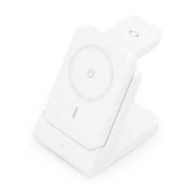 Aisens Cargador Inalambrico 15W - USB-C - Protocolo Qi - Moviles, Apple Watch y Auriculares - Powerbank - Proteccion Contra Sobretension, Sobretemperatura y sobrecorriente - Color Blanco