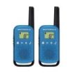 Motorola T42 Pack 2 Walkie Talkies - 16 Canales PMR446 - Alcance hasta 4Km - Autonomia hasta 18h - Color Azul