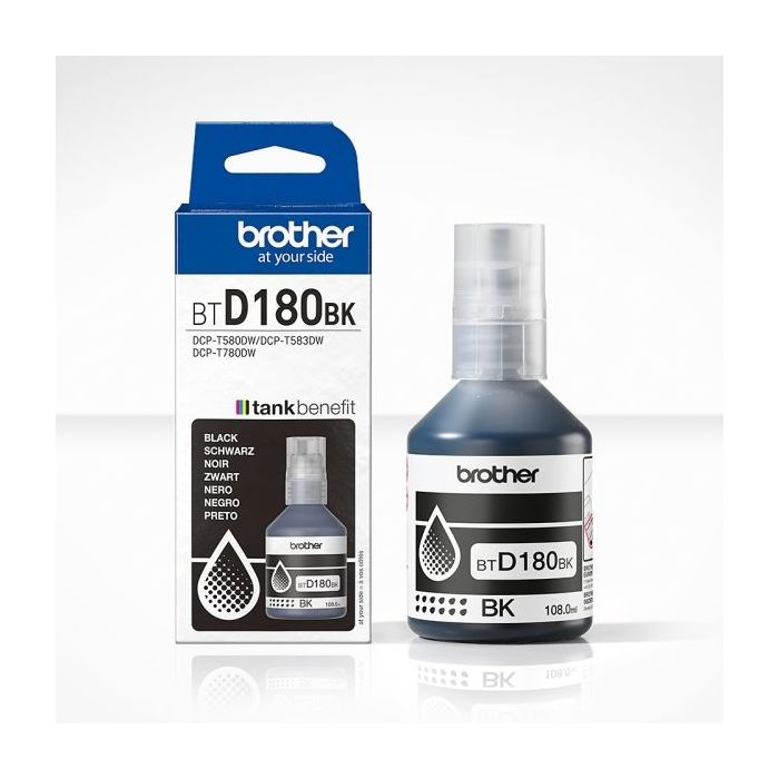Brother BTD180BK Negro Botella de Tinta Original - BTD180BK