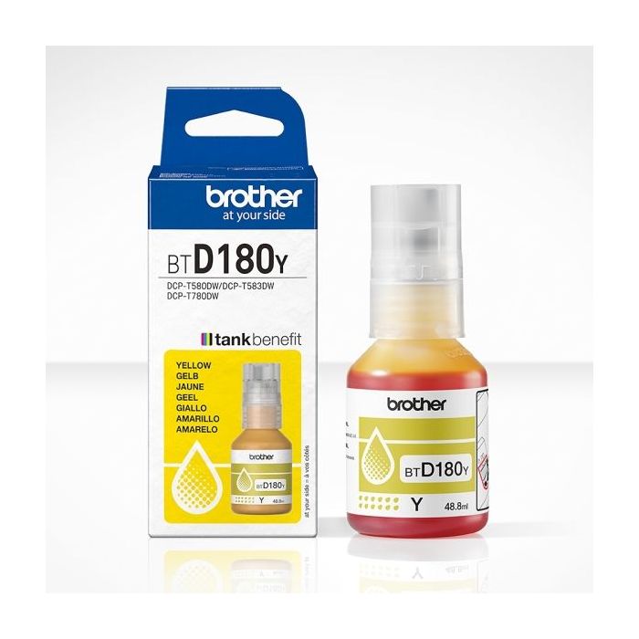 Brother BTD180Y Amarillo Botella de Tinta Original - BTD180Y