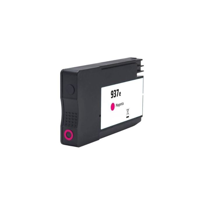 HP 937e XL Magenta Cartucho de Tinta Pigmentada Generico - Reemplaza 4S6W7NE/4S6W3NE (Chip reforzado contra actualizaciones)