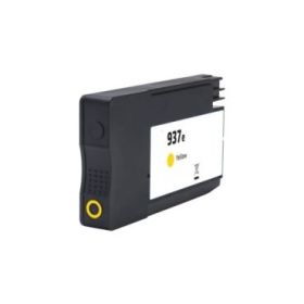 HP 937e XL Amarillo Cartucho de Tinta Pigmentada Generico - Reemplaza 4S6W8NE/4S6W4NE (Chip reforzado contra actualizaciones)