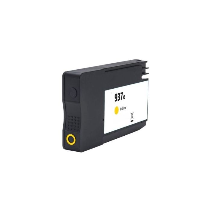 HP 937e XL Amarillo Cartucho de Tinta Pigmentada Generico - Reemplaza 4S6W8NE/4S6W4NE (Chip reforzado contra actualizaciones)