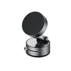 XO C170 Soporte Magnetico de Coche para Smartphones - Fijacion por Vacio - Rotacion 360º - Boton de Liberacion  - Aro Metalico Incluido - Color Negro