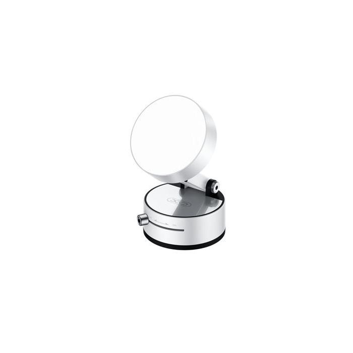 XO C170 Soporte Magnetico de Coche para Smartphones - Fijacion por Vacio - Rotacion 360º - Boton de Liberacion  - Aro Metalico Incluido - Color Blanco