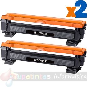 Brother TN1050 Negro Pack de 2 Cartuchos de Tóner Genéricos