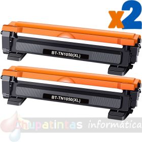 Brother TN1050 Negro Pack de 2 Cartuchos de Tóner Genéricos
