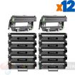Brother TN1150 Cartucho de Toner + DR1150 Tambor de Imagen Pack de 12 Cartuchos Genericos
