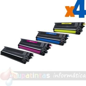 Brother TN135/TN130 Pack de 4 Cartuchos de Tóner Genéricos-1