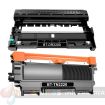Brother TN2220/TN2210/TN2010/TN450 Negro Cartucho de Toner + DR2200/DR450 Tambor de Imagen Pack de 2 Cartuchos Genericos