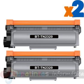 Brother TN2320/TN2310 Negro Pack de 2 Cartuchos de Tóner Genéricos