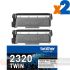 Brother TN2320 Negro Pack de 2 Cartuchos de Tóner Originales - TN2320TWIN