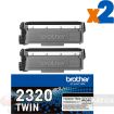 Brother TN2320 Negro Pack de 2 Cartuchos de Toner Originales - TN2320TWIN