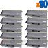 Brother TN2120/TN2110/TN360 Negro Pack de 10 Cartuchos de Tóner Genéricos