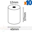 Oqonos Rollo de Papel Termico 57x45x12mm, Libre de BPA, FSC