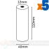 Oqonos Rollo de Papel Térmico 110x40x12mm, Libre de BPA, FSC