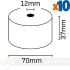 Oqonos Rollo de Papel Térmico 37x70x12mm, Libre de BPA, FSC
