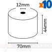 Oqonos Rollo de Papel Termico 44x70x12mm, Libre de BPA, FSC