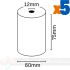 Oqonos Rollo de Papel Térmico 75x60x12mm, Libre de BPA, FSC