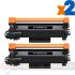 Brother TN2510XL Negro Pack de 2 Cartuchos de Tóner Genéricos